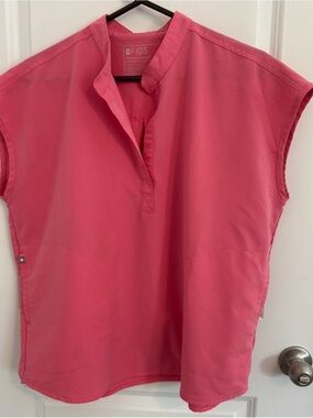 FIGS Women Scrub Top L Cute Pink Rafaela Short Sleeve WXXSW1003 PO#1603